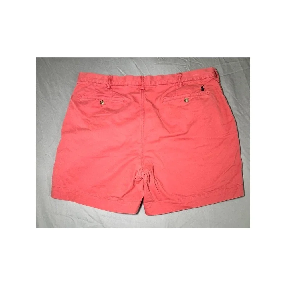 Polo Ralph Lauren Mens Stretch Classic Fit Chino Shorts Coral Pink Size 38